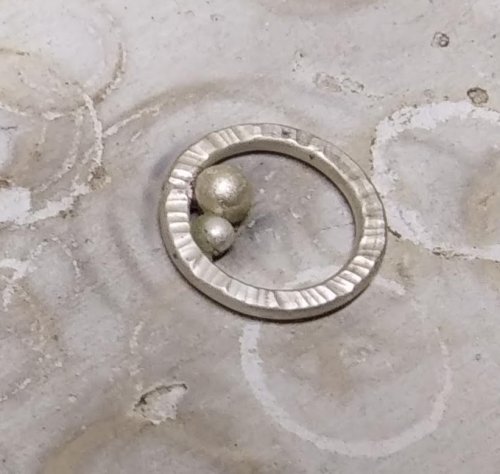 Judy Larson's Wire Links 7, 8, 9, and 10 - , Findings & Components, Toggles & Clasps, Earwire & Headpin, Butane Torch, Soldering, Solder, Heat until the solder flows.